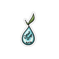Die-Cut Sticker — Dew Drop Art Co. Logo (Water Drop with Leaf)
