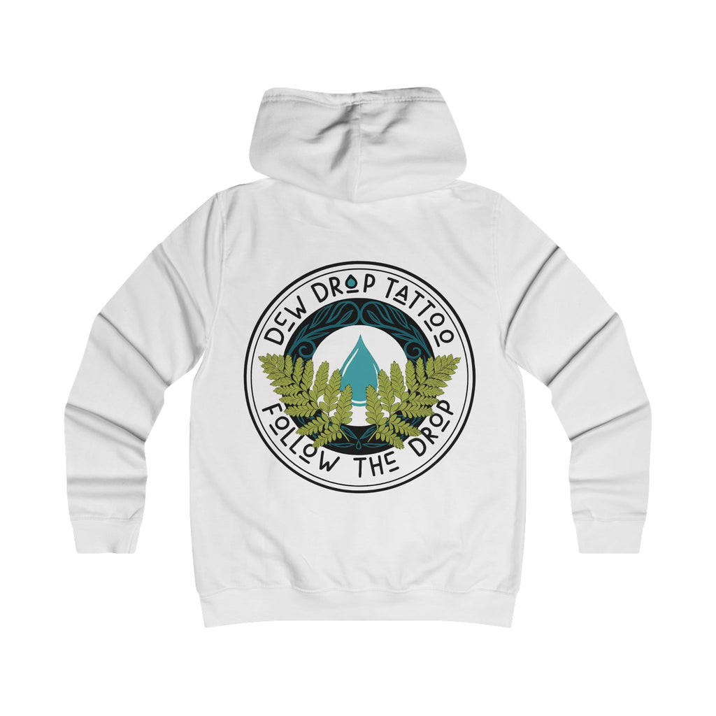 Women's Hoodie — Dew Drop Tattoo “Follow the Drop” Fern Graphic