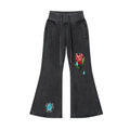 Vintage Washed Flared Fleece Pants