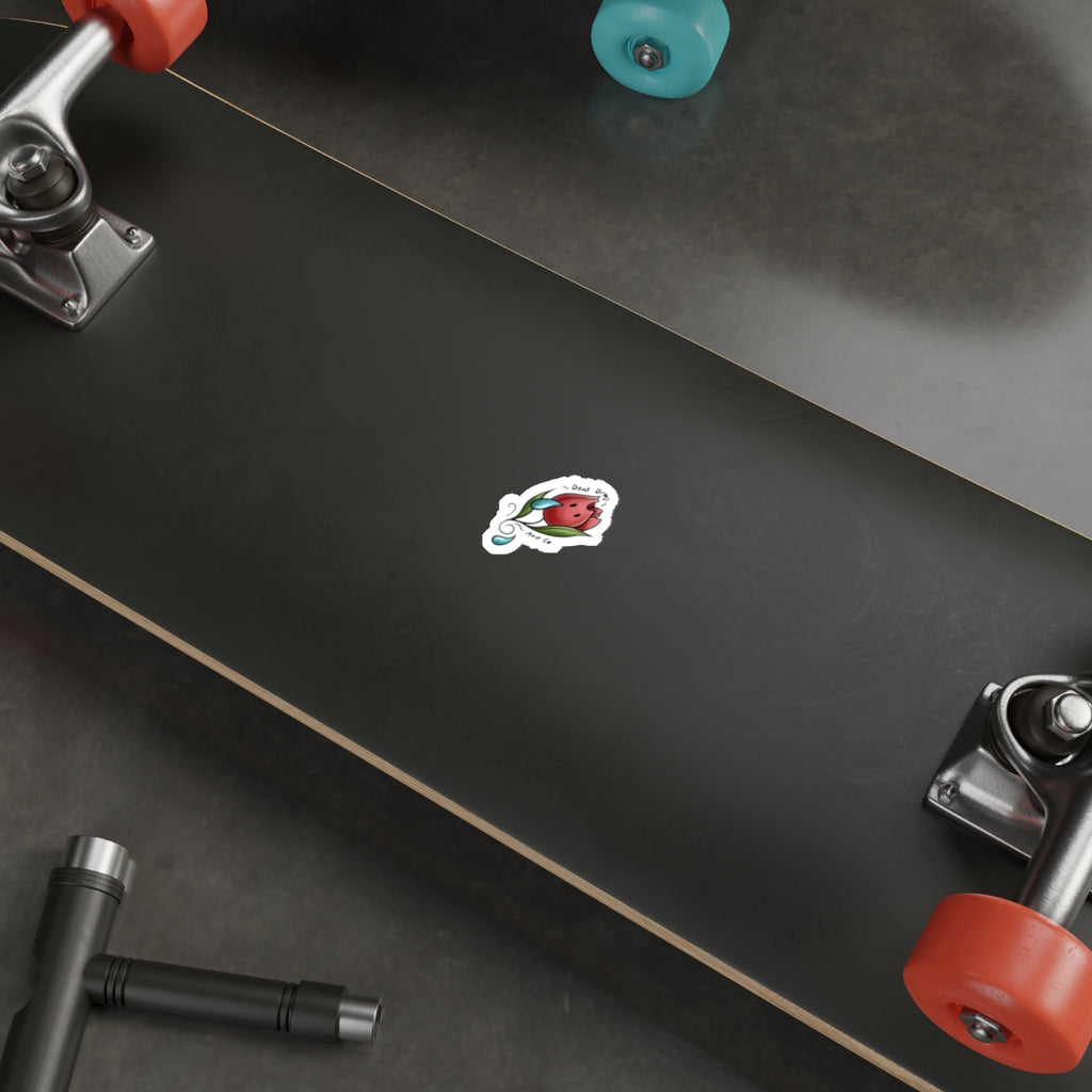 Dew Drop Tulip Die-Cut Sticker