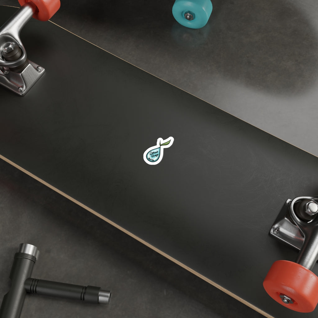 Die-Cut Sticker — Dew Drop Art Co. Logo (Water Drop with Leaf)