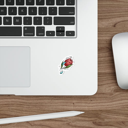 Dew Drop Tulip Die-Cut Sticker
