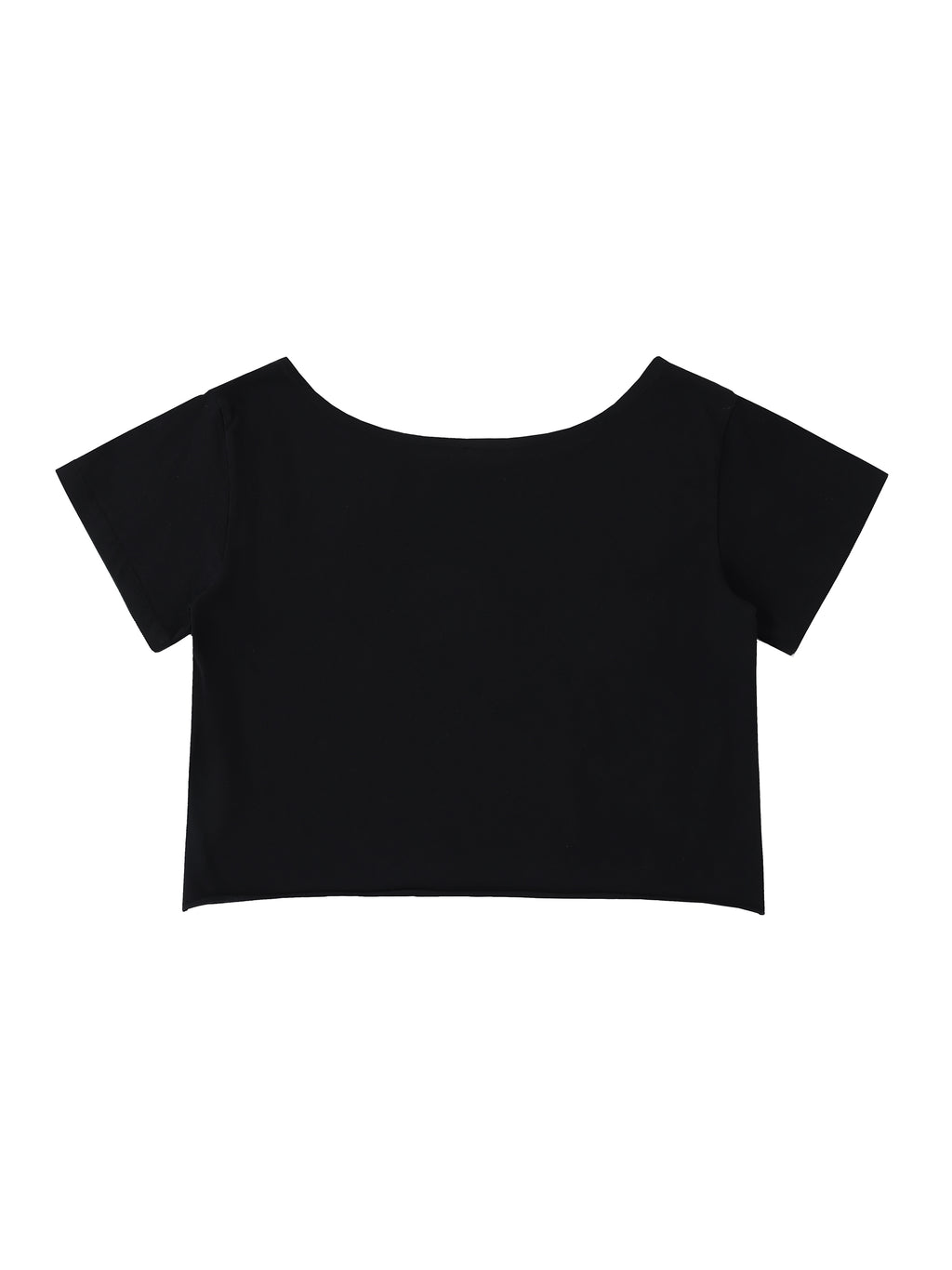 Spider Web - Off-Shoulder Rolled Hem Cotton T-Shirt
